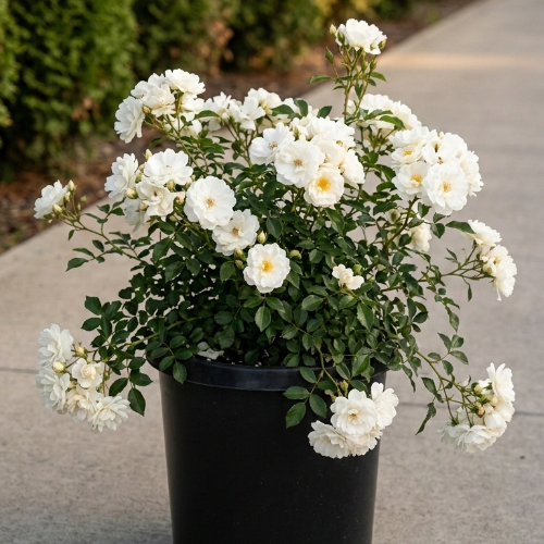 Роза почвопокровная Шнеефлоке купить